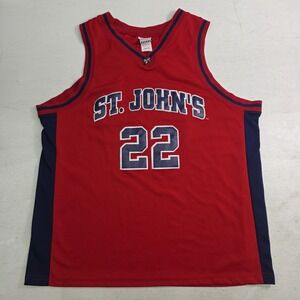 Vintage Footlocker St. John's #22 Red Blue Stitched Basketball Jersey Men's XL